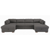 Ausziehbares 7-Sitzer-Panorama-Sofa, grau
